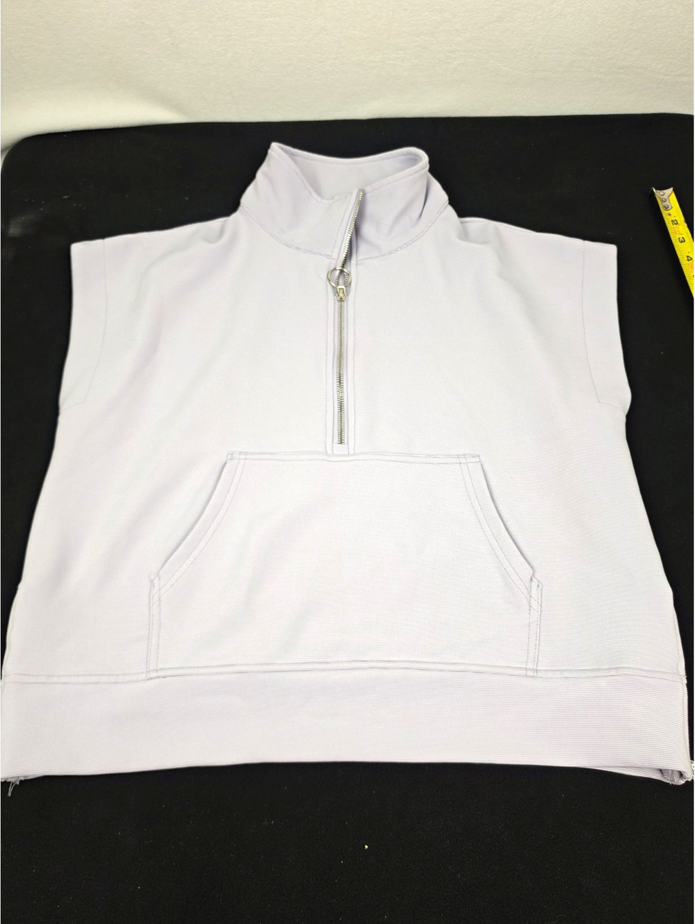 Entro Women’s Light Purple 1/4 Zip Stretch Pullover w/ Zipper Pocket Sz S